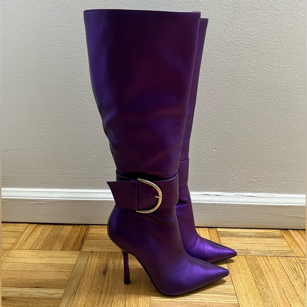 Metallic Purple Steve Madden boots